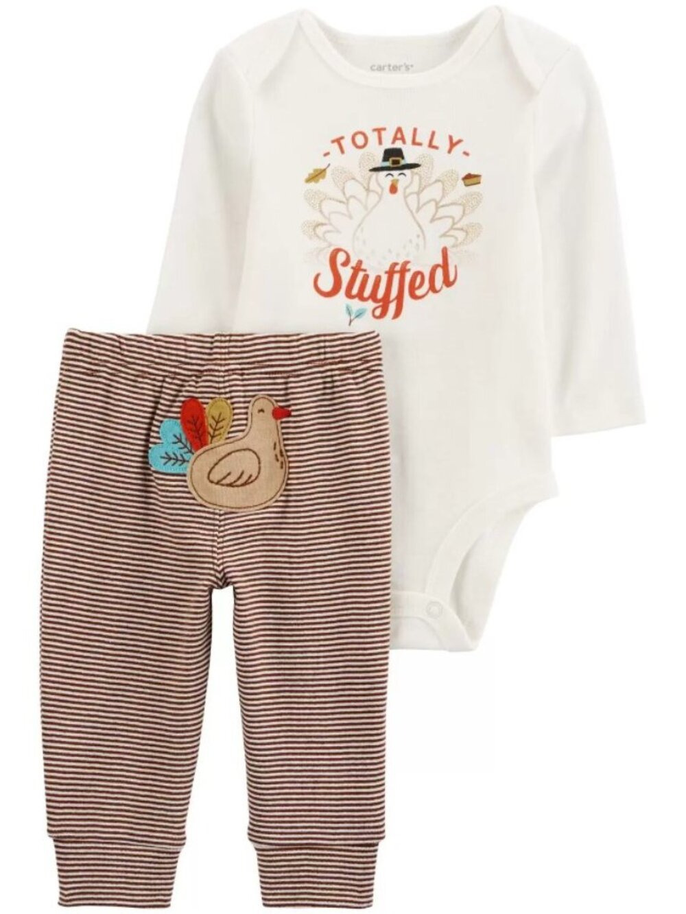 Carter's Unisex Baby Thanksgiving Totally Stuffed 2 Piece Outfit NWT Turkey
